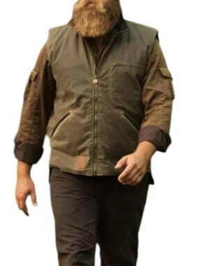 Outback Trading Co Sawbuck Flannel Lined Oilskin Vest